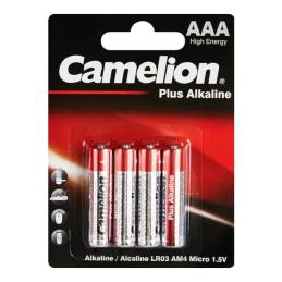 Батарейка Camelion Plus Alkaline LR03-BP4 алкалиновая AAA LR03 1.5V блистер 4шт